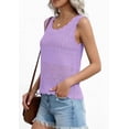 thumbnail image 5 of PRETTYGARDEN Womens Crochet Tank Tops Summer Spring Boho Sleeveless Cute Knit Sweater Vest Trendy Beach Vacation Clothes, 5 of 11