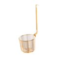thumbnail image 2 of Lipstore Pasta Noodle Strainer Long Handle Frying Basket for Frying Straining Kitchen gold, 2 of 8