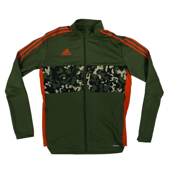 Adidas Mens Jacket Performance Sweatshirt Full Zip Logo Outerwear Mock Neck M Xl