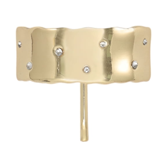 Unique Bargains Rhinestone Arch-shaped Ponytail Buckle Hair Clip for Women 1 Pc Gold tone