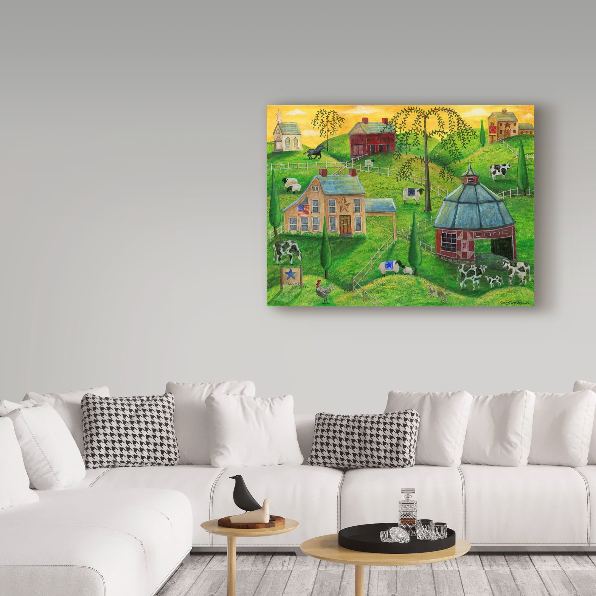 Trademark Fine Art 'Country Farms' Canvas Art by Cheryl Bartley