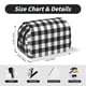 thumbnail image 5 of Disketp Black White Plaid Estuche de Lápices de Doble Capa con Tapa Abatible y Cremallera, Organizador Escolar para Adolescentes y Adultos, 5 of 7