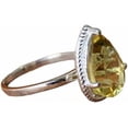 thumbnail image 2 of Lemon Topaz Gemstone Ring, Natural Lemon Topaz Ring, November Birthstone, Womens Ring, 925 Sterling Silver, Bohemian Ring, Designer Handmade Jewelry, Christmas, Twisted Design Art Ring, 2 of 5