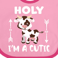 thumbnail image 4 of Inktastic I'm a Cutie White and Brown Holstein Cow with Arrows Boys or Girls Baby Bib, 4 of 4