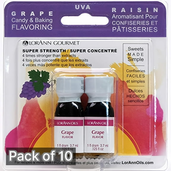 LorAnn Candy and Baking Flavoring Grape (Pack of 10)