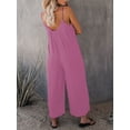 thumbnail image 2 of 2024 European and American Summer New Women's Suspenders Jumpsuit Pure Color Cross-border Casual Jumpsuit with Pockets, 2 of 3