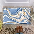 thumbnail image 5 of Uanit Colorful 3D Visual Effect Diatomaceous Earth Bath Mat - Fast Drying Absorbent Bathroom Rug for Shower, Kitchen Sink and Entryway, Non-slip Flat Velvet Floor Mat, Easy Clean Design, 5 of 7