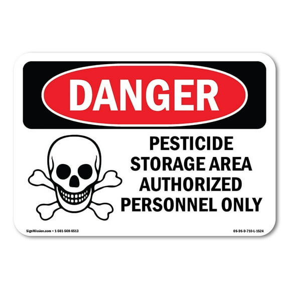 OSHA Danger Sign - Pesticide Storage Area | Decal | Protect Your Business, Construction Site, Warehouse & Shop Area |  Made in The USA