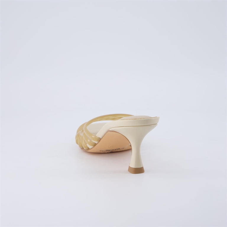 Cushionaire Naty Jelly Kitten Heels for Women, Chic Slip-On Mule