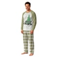 thumbnail image 2 of Onlypjs Family Christmas Pajamas Matching Sets Christmas Tree Graphic Raglan Tops Plaid Pants Holiday Sleepwear Loungewear for Couples, Men and Women, 2 of 5