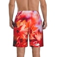 thumbnail image 3 of Kdxio Autumn Maple Leaves Pattern Mens Casual Shorts - Drawstring Summer Beach Sports Shorts for Men, 3 of 9