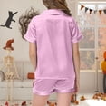thumbnail image 4 of JAJAHO Girls Pajamas Merry Christmas Holiday Satin Sleepwear Short Sleeve 2 Piece Set Sizes 2-13Y, 4 of 6