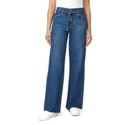kensie Jeans for Women The Carla High-Rise Belted Wide Leg 32-inch Inseam, Victoria, 10