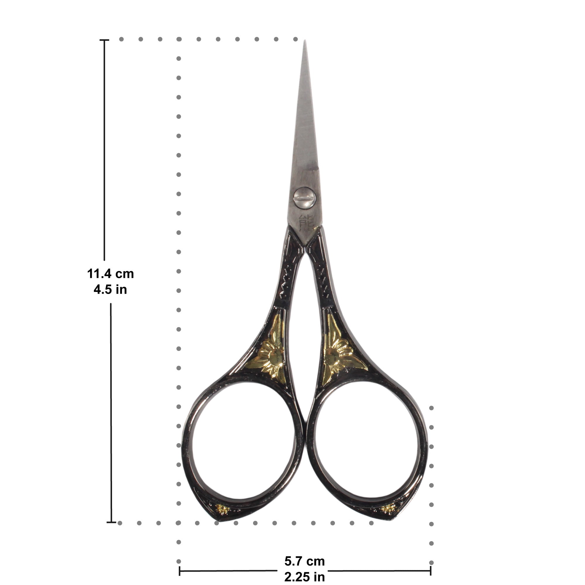 JubileeYarn Sun Motif Embroidery Scissors - Black - 30 Scissors