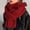 !Red, variant on Rigardu Hot Sale!! Winter Warm Knit Scarves Soft Warm Scarf Neck Warmer for Women Girls Women's Solid Color Knitted Wool Scarf Beige One Size