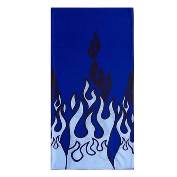 Sonducket Cuello polaina cuello pasamontañas tubo sin costuras pañuelos a prueba de polvo bufandas envolturas transpirables turbante para Accesorio para el cabello fuego azul