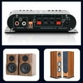 thumbnail image 5 of Amplificador de Potencia -838 HiFi de 2.1 Canales, Amplificador de Sonido de Graves Estéreo de 80 W X 2 con Salida de Subwoofer, Amplificador de Audio para el Hogar, Color Negro, 5 of 5