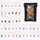 thumbnail image 1 of Inteprter 40 etiquetas de identificación con dijes de timón de barco náutico para copas de vino, 40 juegos con temática de playa Cocina y Comedor, 1 of 5