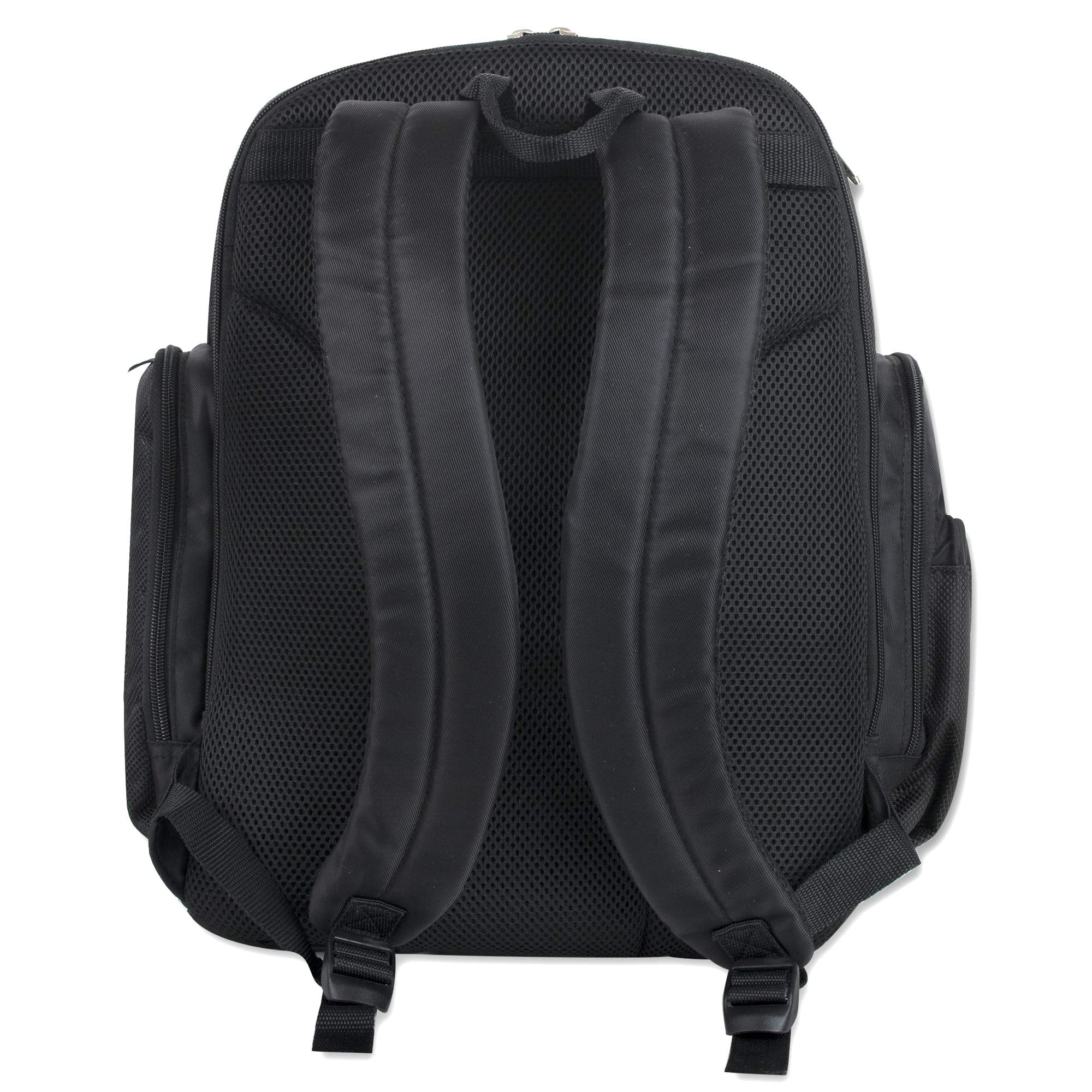 Fisher-Price Large Multi-Pocket Multifunction Kaden Baby Diaper Bag Backpack for Infant Boys & Girls with Insulated Bottle Pocket, Changing Pad, Wipes Dispenser in Unisex Black