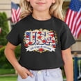 thumbnail image 2 of CONZONE Independence Day Girls Tshirts Short Sleeve 4Th Of July T Shirts For Girls Usa Letter Graphic Crew Neck Fashion 250Th Anniversary Kids Spring Summer Tops, 2 of 4