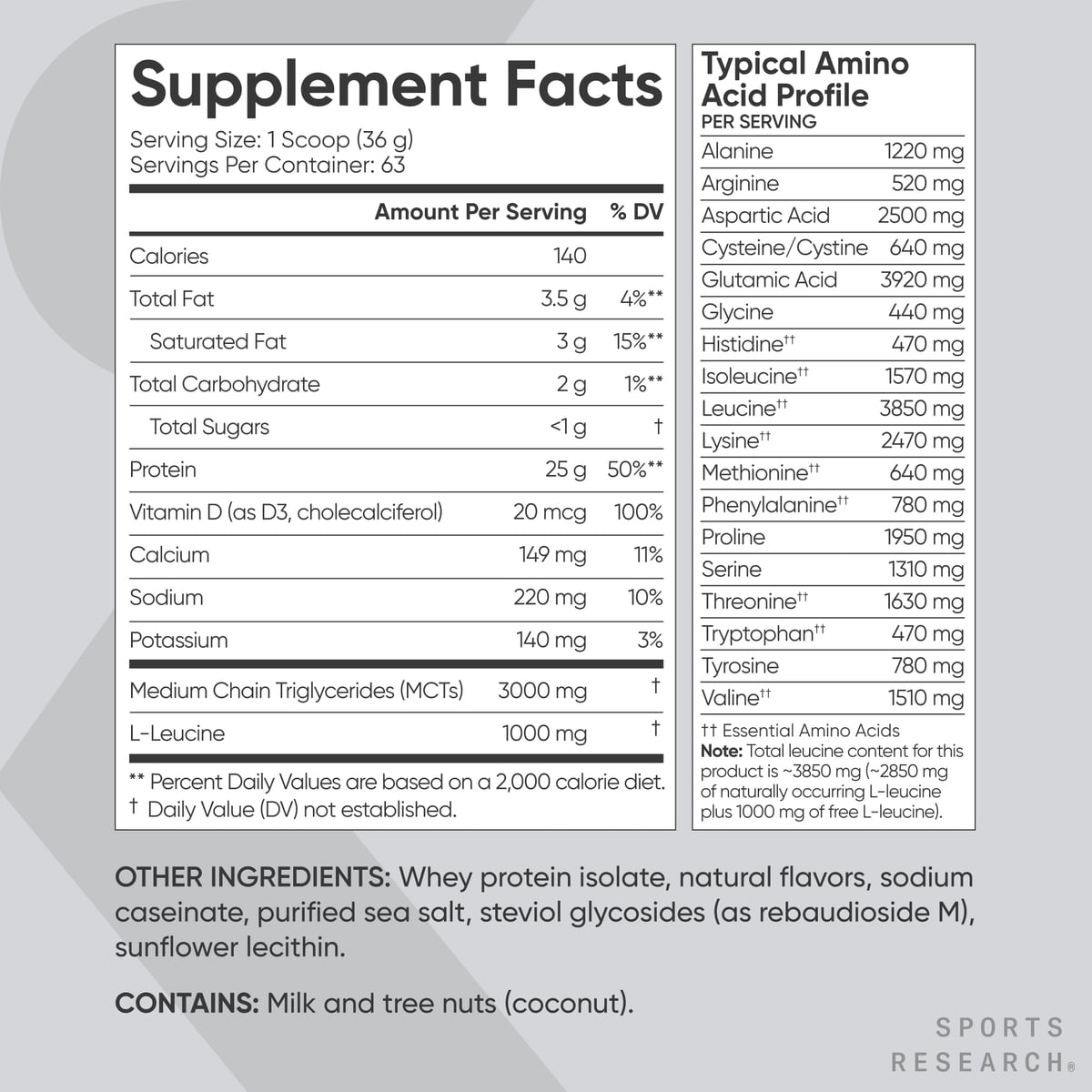 Whey Protein Isolate Vanilla (63 Servings) - 5lbs