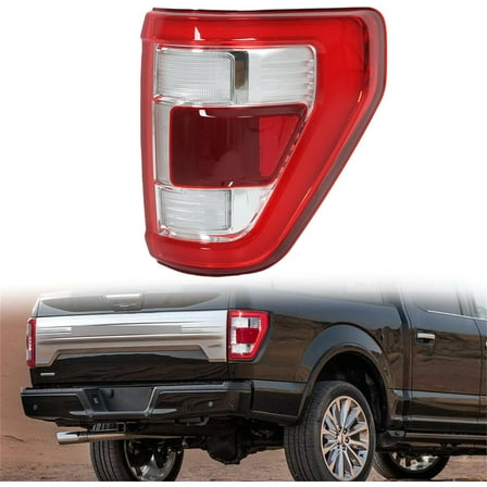 LABLT Tail Light Assembly Repalcement for 2021 2022 2023 Ford F150 Passenger Right Side Rear w/Blind Spot White Frame Taillights ML3Z-13404-D