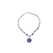 Mogul Jewelry Necklace Lapiz Beads Pendent Necklace - Beads Stones