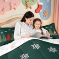 thumbnail image 5 of Manfei Xmas Elegant Snowman 7 Pieces Full Size Bedding Sets,Retro Gift Full Size Bed in a Bag,Xmas Reversible, 5 of 7