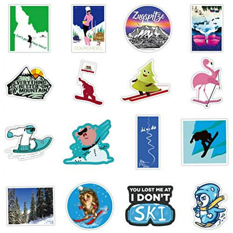 10/30/50pcs Winter Skiing Snow Mountain Graffiti Stickers Car Luggage  Laptop Skateboard Snowboard Refrigerator Ski