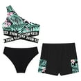 thumbnail image 3 of Alvivi Kids Girls 3 Pieces Summer Beachwear Swimsuit Sleeveless Swimwear Bathing Suit Black 16, 3 of 5