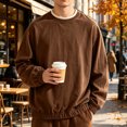 thumbnail image 2 of Men's Crew Neck Pullover Sweatshirt, Loose Fit Long Sleeve Casual Street Hip Hop Top for Spring Fall Daily Outfits, 2 of 5