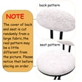thumbnail image 4 of Gzxs Modern Bar Stools Set of 2, 28" Counter Height Stools, Armless Round Barstools with Black Metal Frame and Floral Print White Seat for Home Kitchen Island Pub Coffee Shop, 4 of 9