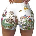 thumbnail image 2 of Picia Herbs and Wildflowers Printed Workout Shorts for Women Seamless Scrunch Butt Lifting High Waisted Yoga Gym Booty Running Moisture-wicking Short Pants-Large, 2 of 9