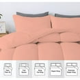 thumbnail image 3 of 1 Piece Luxurious Straight Line Pattern Comforter All Season 800 Threads Count King/Cal King Size - Ultra Soft 550 GSM 100% Egyptian Cotton (Solid Peach Colour ), 3 of 6