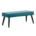 thumbnail image 2 of WestinTrends Velvet Tufted Bedroom Bench for Living Room & Entryway Furniture, Velvet Teal, 2 of 9