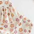 thumbnail image 4 of Xyant Toddler Baby Girl Summer Flower Outfit Floral Print Cotton Sleeveless Tunic Tank Top Pants Set Boho Kids Toddler Spring Clothes (Beige,2-3 Years), 4 of 6