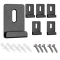 thumbnail image 1 of 6Pcs Metal Mirror Clips Wide Channel Mirror Hanger Clip Kit Retainer Clips for Mirrors with Screw Mirror Clips Black, 1 of 4