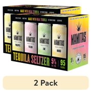 (2 pack) Mamitas Tequila Seltzer Variety Pack 5% ABV, 8/12 Can Sparkling Hard Seltzer
