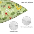 thumbnail image 3 of Yiaed Cute Dinosaurs Cartoon Print Pillow Covers Super Soft Decorative Square Throw Pillow Covers Case Cushion Covers for Sofa Couch Bedroom Car Decor（No pillow core）-22"x22", 3 of 7