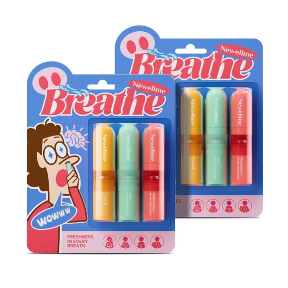 Inhalador nasal en barra NEWELLME, set de aromaterapia 2 en 1