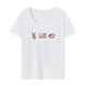 thumbnail image 1 of Camiseta de verano para mujer, ajuste regular, cuello redondo, para playa, trabajo, compras, vacaciones SG, 1 of 7