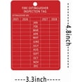 thumbnail image 2 of 50 Pcs Red Fire Extinguisher Tags 3.3x4.8 Inch 2025-2028 Monthly Inspection Tags with Ropes, 2 of 2