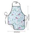 thumbnail image 4 of Naloa 1Pack Adjustable Bib Apron Waterdrop Resistant Cooking Kitchen Aprons for Women Men Chef, Rabbit And Butterfly Print, 4 of 5