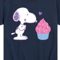 thumbnail image 3 of Peanuts - Snoopy Heart Cupcake - Youth Short Sleeve Tee, 3 of 6