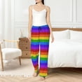 thumbnail image 5 of Uemuo Colorful Glitter Rainbow Pattern Women's Wide Leg Palazzo Lounge Pants with Pockets Light Weight Loose Comfy Casual Pajama Pants-X-Large, 5 of 9