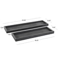 thumbnail image 3 of DecMode 22", 18"W Black Marble Slim Textured Tray, 2-Pieces, 3 of 9