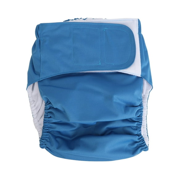 Pañal de tela para adultos, ropa interior, alta absorción, reutilizable, a prueba de fugas, protección contra la incontinencia, para hombres y mujeres, azul oscuro