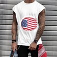 thumbnail image 2 of IROINNID Round Neckline Work Out Tops For Men Sleeveless Sports Tank Tops Vest Pullover Graphic Print Tops, 2 of 5