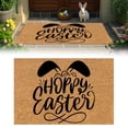 thumbnail image 2 of CoreLiving Easter Bunny Welcome Doormat Spring Rabbit Outdoor Rug Non Slip Front Door Mat for Porch Entryway Floor Home Easter Decorations Layered Design, 2 of 8
