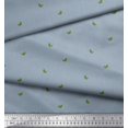 thumbnail image 2 of Soimoi Blue Cotton Voile Fabric Green Chilli & Stripe Fabric Prints By Yard 42 Inch Wide, 2 of 3